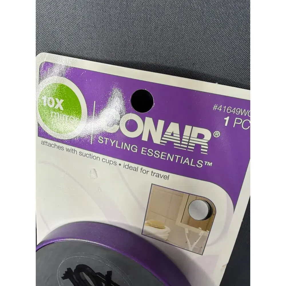 Conair Suction Cup Mirror, 10x Magnification NIP 2010